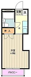 ヘリテイジ 1Kの間取図画像