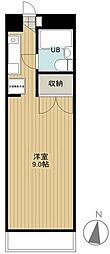 アーバンベル ワンルームの間取図画像