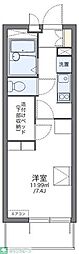 アルカンシェル 1Kの間取図画像