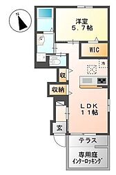 ドライバーム 1LDKの間取図画像