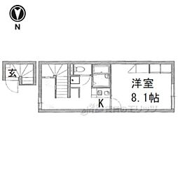 JR和歌山線 JR五位堂駅 徒歩9分の賃貸アパート 2階1Kの間取り
