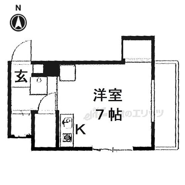 大阪府枚方市宮之阪4丁目(賃貸マンション1R・3階・18.00㎡)の写真 その2