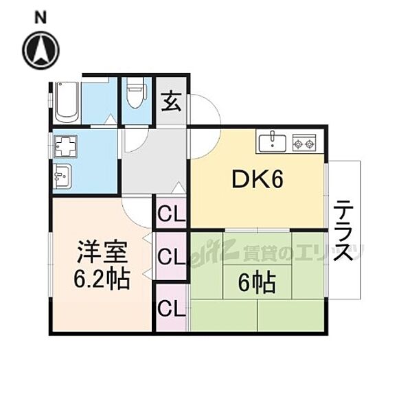 ウイングシマムラ 103｜奈良県桜井市戒重(賃貸アパート2DK・1階・46.98㎡)の写真 その2
