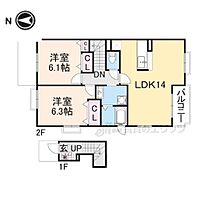 奈良県御所市大字東松本（賃貸アパート2LDK・2階・63.43㎡） その2