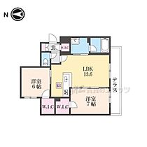 奈良県香芝市五位堂4丁目（賃貸マンション2LDK・1階・62.32㎡） その2