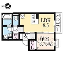 ラフィーネ 202 ｜ 奈良県奈良市東九条町（賃貸アパート1LDK・2階・31.46㎡） その2