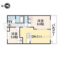 モンシェリー 203 ｜ 奈良県奈良市東九条町（賃貸アパート2LDK・2階・54.45㎡） その2