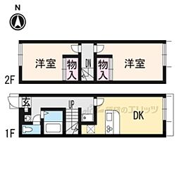 近鉄南大阪線 磐城駅 徒歩5分の賃貸アパート 1階2DKの間取り