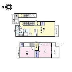 ウエストアルカディア 2階2LDKの間取り