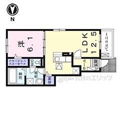 クラッシー　ハウス 1階1LDKの間取り