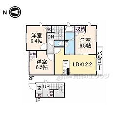 ラヴィーヌ 2階3LDKの間取り
