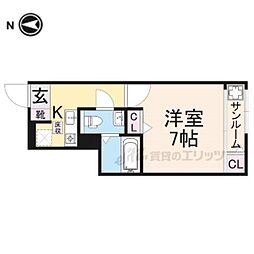 ＮＥＷ　コリーナ 1階1Kの間取り