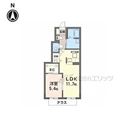 メゾン・シャトレール 1階1LDKの間取り