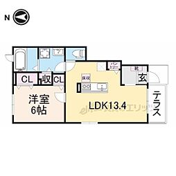 ヴィオラ　パッソIII 1階1LDKの間取り