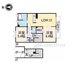 ガーデンハイツ倉ノ林 2LDKの間取図画像