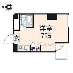 シティロイヤルJR奈良 ワンルームの間取図画像