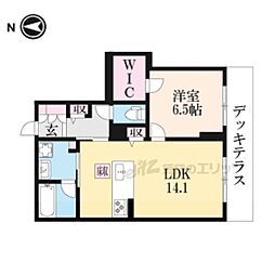 シャーメゾンPrimeCourt 1LDKの間取図画像