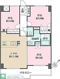 コート・イシハラ 3LDKの間取図画像