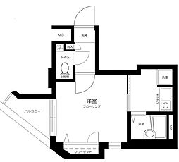プレール荻窪弐番館 1Kの間取図画像