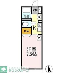 セジュール・アイ 1Kの間取図画像