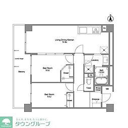 COMFORIA西荻窪 2LDKの間取図画像