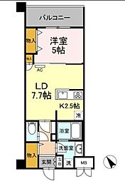 タンドリュクスプレミアム 1LDKの間取図画像