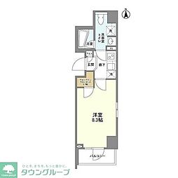 コンフォリア桜上水 1Kの間取図画像