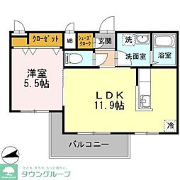 ベルメゾン尾山台駅前 1LDKの間取図画像