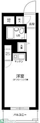 リバティヒルズ中野江原 ワンルームの間取図画像