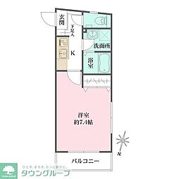 モン・シャトー中野新井 1Kの間取図画像