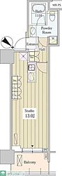 ユニゾンタワー東中野 1Kの間取図画像