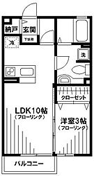 モナリエ・ルピナ 1SLDKの間取図画像