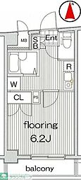 グランヴァン中野新橋 1Kの間取図画像