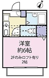 エトワールモリ 1Kの間取図画像