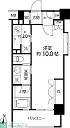 リリエンベルグ目白壱番館 2階1Kの間取り