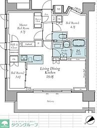 クレストコート東中野 12階3LDKの間取り