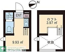 MARUI TOCLUS 西荻窪 1階ワンルームの間取り