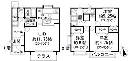 三井ホームＫ棟 1階3LDKの間取り