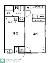 ステート　ＰＬＵＳ 2階1LDKの間取り