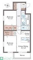 ＳＹＭＰＨＯＮＹ　ＰＡＲＫ 3階2LDKの間取り