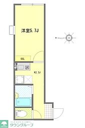 マウ東高円寺 1階1Kの間取り