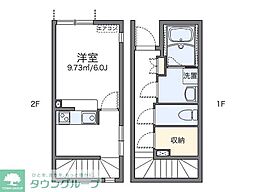 レオネクストプリムローズハウス 1階1Kの間取り