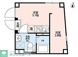 Deuxieme　Aifer 302 3階1Kの間取り