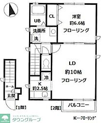 ＳＡＬＬＥ　ＤＥ　ＲＥＰＯＳ 2階1LDKの間取り