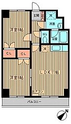 サンプレイス早宮 1階2LDKの間取り