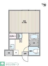 Fusion練馬春日町レジデンス 4階1Kの間取り