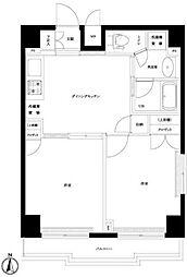 ルーブル上鷺宮弐番館 6階2DKの間取り
