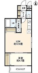 WELLSQUAREISM高井戸 1LDKの間取図画像