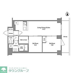 KDXレジデンス上板橋 2LDKの間取図画像