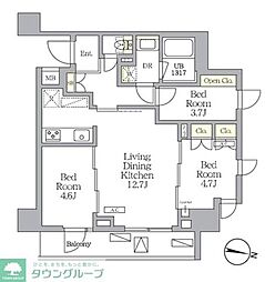 NOGATA RESIDENCE 3LDKの間取図画像